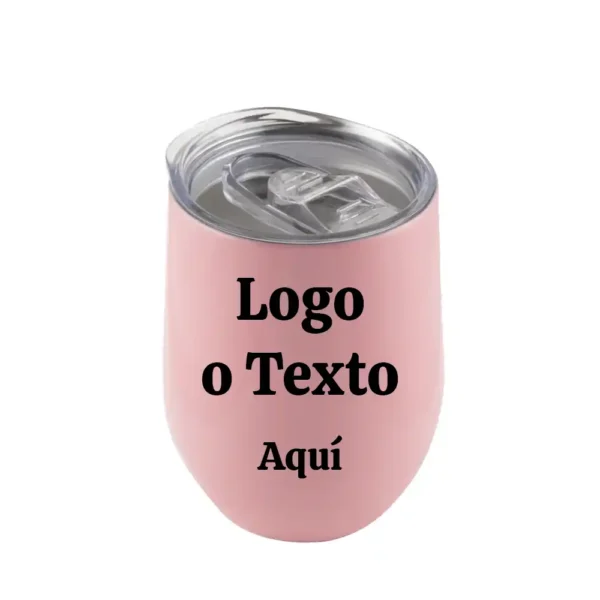 Termo Tipo Copa 12oz rosa