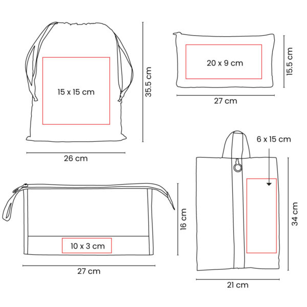 SET ORGANIZADOR DE VIAJE DEVIKA - Imagen 6