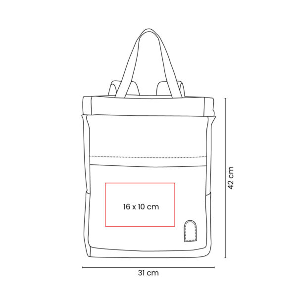 MOCHILA FRISKA NEGRO - Imagen 5