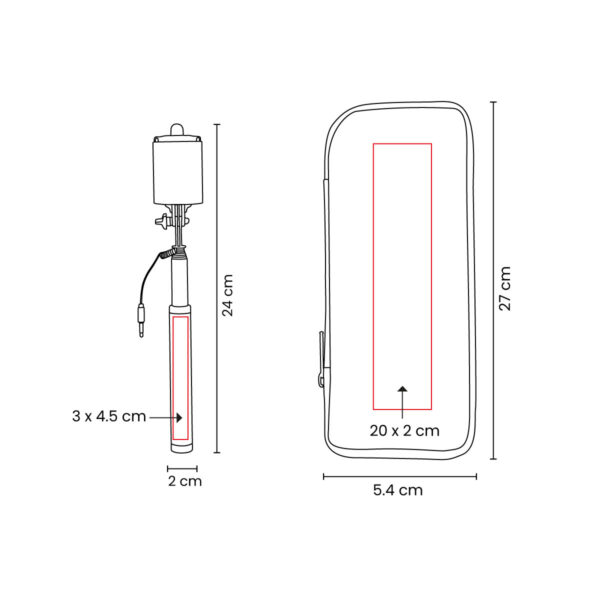 SELFIE STICK SURNA GRIS METÁLICO - Imagen 5